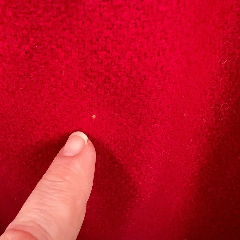 Vintage union made NYG new york girl red wool trench coat glamorous chic‎ 16